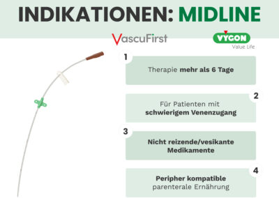 Indikationen für einen Midline-Katheter
