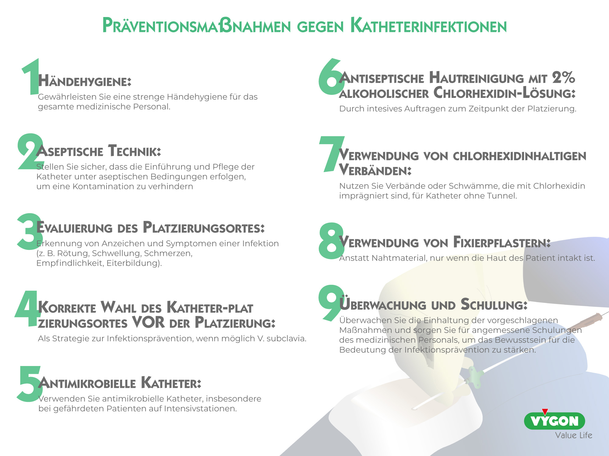 Präventionsmaßnahmen gegen Katheterinfektionen