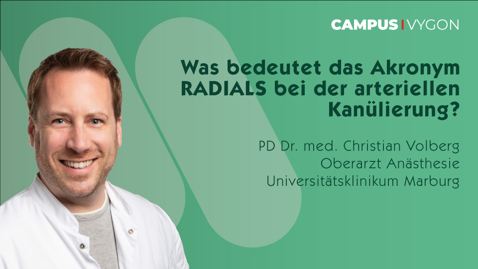 Was bedeutet das Akronym RADIALS bei der arteriellen Kanülierung?