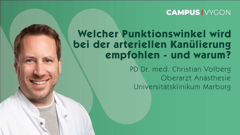 Welcher Punktionswinkel wird bei der arteriellen Kanülierung empfohlen – und warum?