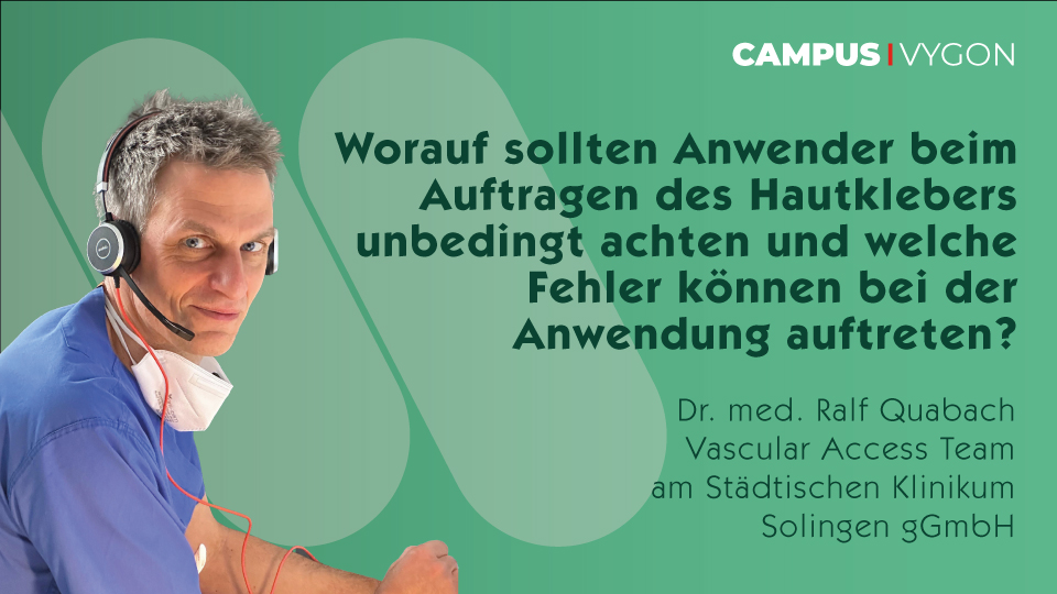Worauf sollten Anwender beim Auftragen des Hautklebers unbedingt achten und welche Fehler können bei der Anwendung auftreten?