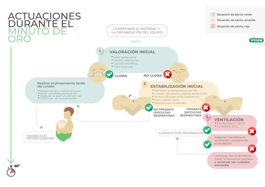 Diagrama: actuaciones durante el minuto de oro 