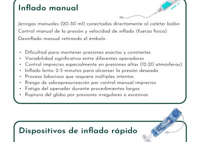 Dispositivos de inflado para angioplastia. Consideraciones de seguridad y posibles complicaciones