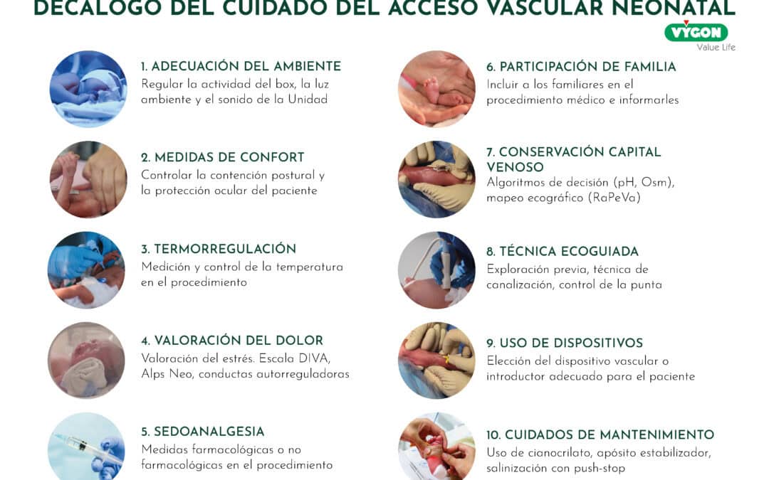 Decálogo del cuidado del acceso vascular neonatal