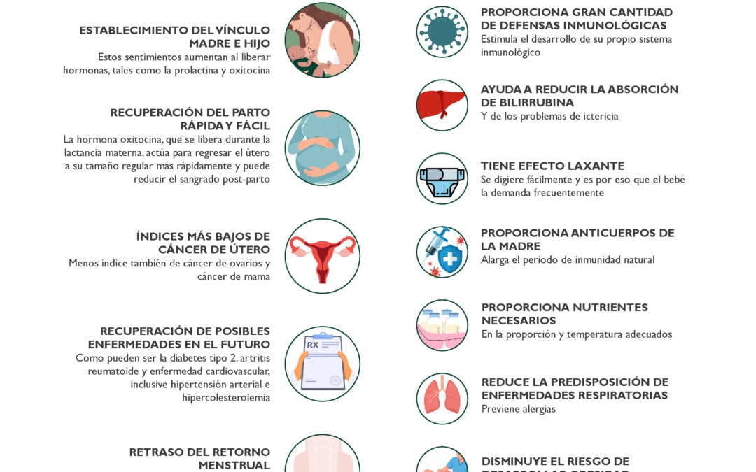 Beneficios de la leche materna para madres y bebés