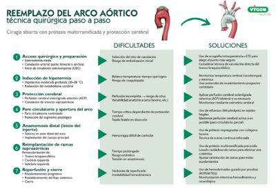 Reemplazo del arco aórtico por una prótesis