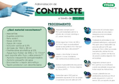 Administración de contraste a través de PICC-Port
