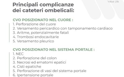 Principali complicanze dei cateteri ombelicali