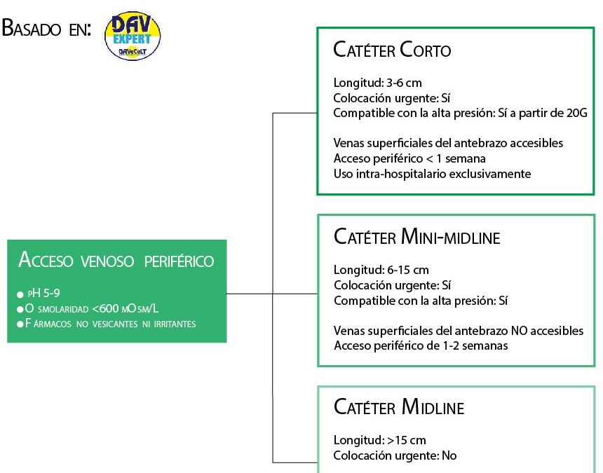 Algoritmo acceso vascular para terapia intravenosa periférica (dav expert)