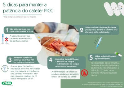 5 dicas para manter a patência do cateter PICC
