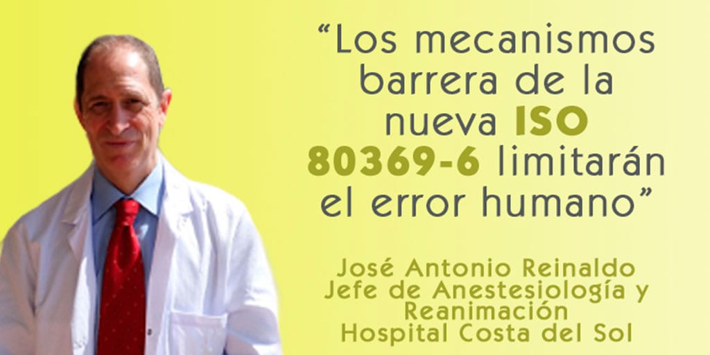 El doctor Reinaldo sobre la ISO 80369-6: “Estos mecanismos barrera limitarán el error humano”