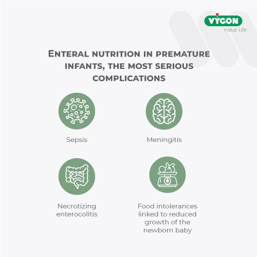 Enteral nutrition in premature infants: the most serious complications