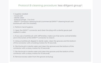 Protocol B – ENFit cleaning procedure: less diligent group